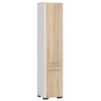 Fürdőszoba szekrény FIN 2D - fehér/sonoma tölgy