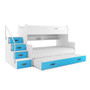 Gyermek emeletes ágy MAX III kihúzható ággyal 80x200 cm - fehér Zöld - galéria #3