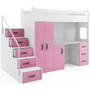 Gyermek emeletes ágy MAX IV 80x200 cm - fehér Rózsaszín - galéria #2