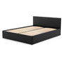 LEON kárpitozott ágy matrac nélkül, mérete 160x200 cm Fekete
