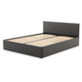 LEON kárpitozott ágy matrac nélkül, mérete 160x200 cm Sötétszürke