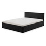 LEON kárpitozott ágy habmatraccal, mérete 160x200 cm Fekete