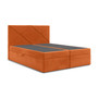 Kárpitozott ágy VERDE 160x200 cm Narancssárga - galéria #1