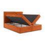 Kárpitozott ágy VERDE 160x200 cm Narancssárga - galéria #2