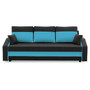 Nagyméretű kanapéágy HEWLET PLUS Color Fekete + Világoskék - galéria #5