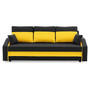 Nagyméretű kanapéágy HEWLET PLUS Color Fekete + Sárga - galéria #4