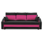 Nagyméretű kanapéágy HEWLET PLUS Color Fekete + Rózsaszin - galéria #3