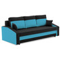 Nagyméretű kanapéágy HEWLET PLUS Color Fekete + Világoskék - galéria #6