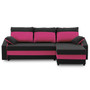 Szétnyitható sarok ülőgarnitúra HEWLET PLUS Color Fekete + Rózsaszin - galéria #6