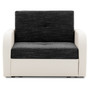 Szétnyitható fotel FASO I 80. Fehér eko-bőr + Fekete - galéria #5