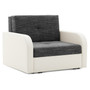 Szétnyitható fotel FASO I 80. Fehér eko-bőr + Fekete - galéria #9