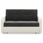 Szétnyitható kanapé FASO I 120 Fehér eko-bőr + Sötétszürke - galéria #1