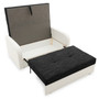 Szétnyitható kanapé FASO I 120 Fehér eko-bőr + Fekete - galéria #10