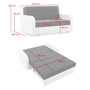 Szétnyitható kanapé FASO I 120 Fehér eko-bőr + Fekete - galéria #11