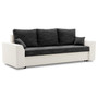 Nagyméretű szétnyitható kanapé PAUL 1 PRO Fehér eko-bőr + Fekete - galéria #1