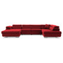 Szétnyitható sarok kanapé RIGATTO II PRO 1 Jobb Piros