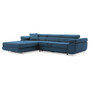 Szétnyitható sarok kanapé RIGATTO VI PRO 1 Bal Tengerész kék - galéria #1
