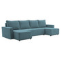Szétnyitható sarok kanapé LUCCA U 2 Kék - galéria #1