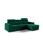 Szétnyitható sarok ülőgarnitúra ADELA Zöld I Bal - galéria #3