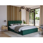 Kárpitozott ágy MOON mérete 180x200 cm Krém színű - galéria #1