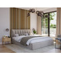 Kárpitozott ágy MOON mérete 80x200 cm Krém színű - galéria #4