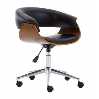 Coral irodai szék - fekete/dió