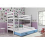 Gyerek emeletes ágy ERYK kihúzható ággyal 80x190 cm - fehér - galéria #4