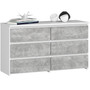 Komoda CL100 6SZ - bílá/beton - galéria #1