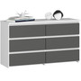 Komoda CL100 6SZ - bílá/šedá - galéria #1