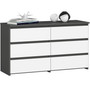 Komoda CL100 6SZ - šedá/bílá - galéria #1