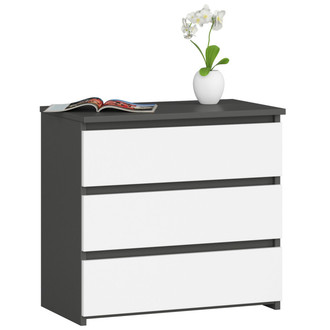 CL3 3SZ CLP komód – grafit/fehér.