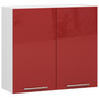 OLIVIA W80 H720 felső konyhaszekrény – fehér / magasfényű piros