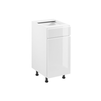 ASPEN D40S1-P/L alsó konyhaszekrény – fehér/fehér