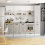 Kuchyňská skříňka OLIVIA S 40/205 cm - bílá/beton - galéria #2