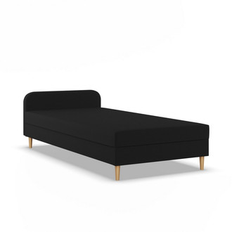 CASPE kárpitozott ágy fejtámlával 90x200 cm rugós matraccal