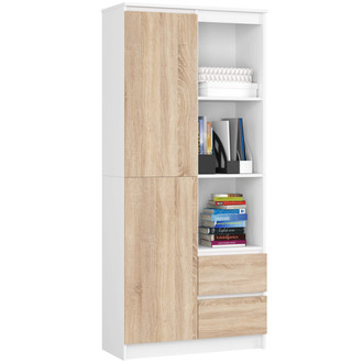 Polc R 80 cm CLP R11 fehér/sonoma tölgy
