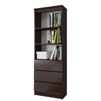 CLP R 60 cm wenge polc, 3 fiókkal és 2 polccal.