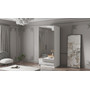 BODRUM 100 III gardróbszekrény – fehér/fekete fogantyúkkal