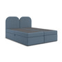 Kárpitozott COMO ágy ágyneműtartóval 200x200 cm Kék