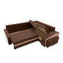 GRANDE 2-es modell kihúzható sarok ülőgarnitúra, puffokkal és polccal. - galéria #2