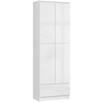 Regál R60 4D 1SZ - bílá lesk