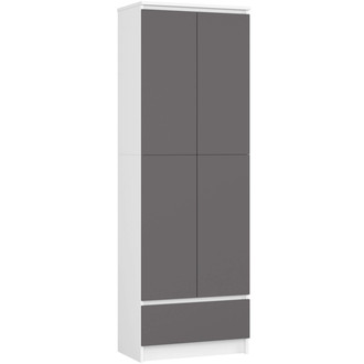 Regál R60 4D 1SZ- bílá/grafit