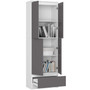 Regál R60 4D 1SZ- bílá/grafit - galéria #1